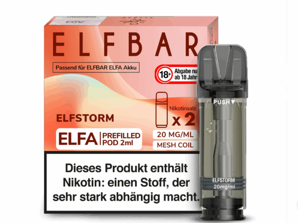 Elfbar Elfa Elfergy Pod Energy Drink Geschmack Bild der Verpackung Dampfen