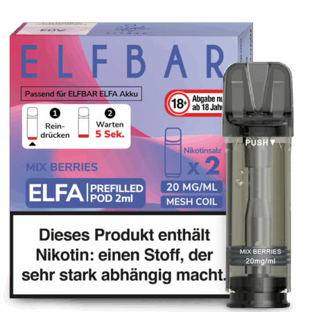 Elfbar Elfa Mixed Berries Bild der Verpackung Dampfen