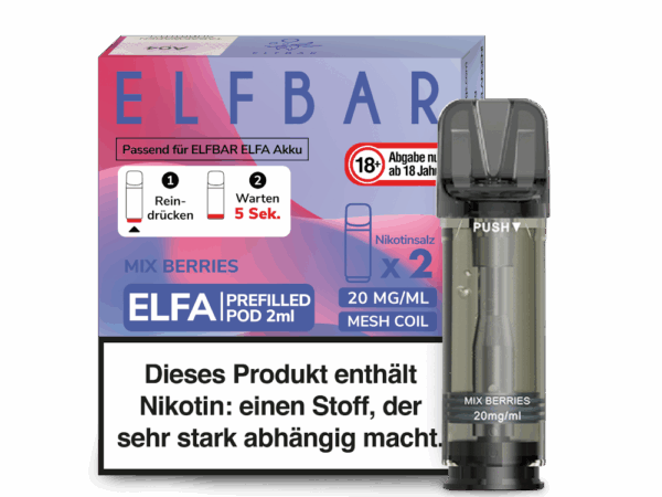 Elfbar Elfa Mixed Berries Bild der Verpackung Dampfen