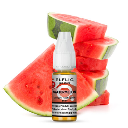 Elfbar Elfliq Watermelon Liquid Bild mit Liquid und Wassermelone 20mg Nikotinsalz Dampfen