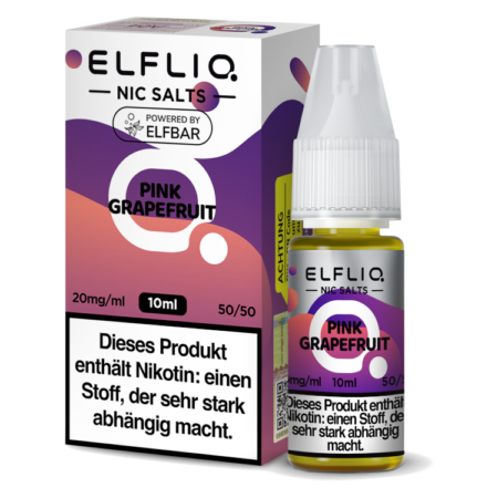 Elfbar Elfliq Pink Grapefruit Liquid Pinke Grapefruit Geschmack Bild der Verpackung 20 mg Nikotinsalz Dampfen