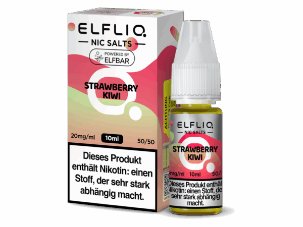 Elfbar Elfliq Strawberry Kiwi Liquid Erdbeer Kiwi Geschmack Bild der Verpackung 20 mg Nikotinsalz Dampfen