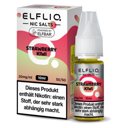 Elfbar Elfliq Strawberry Kiwi Liquid Erdbeer Kiwi Geschmack Bild der Verpackung 20 mg Nikotinsalz Dampfen