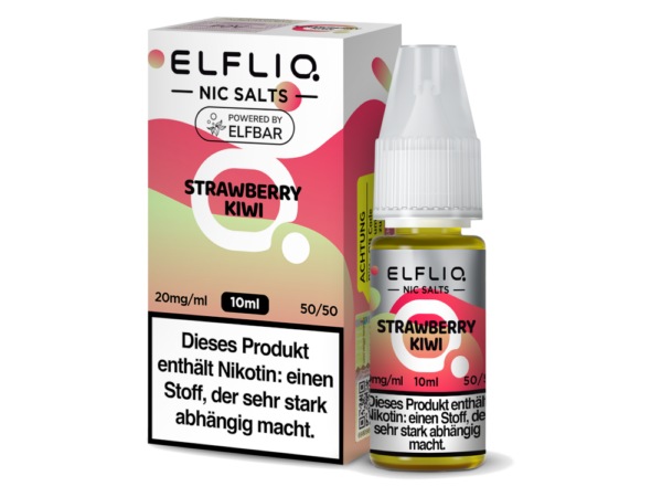 Elfbar Elfliq Strawberry Kiwi Liquid Erdbeer Kiwi Geschmack Bild der Verpackung 20 mg Nikotinsalz Dampfen