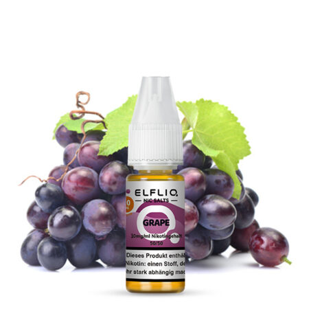 Elfbar Elfliq Grape Liquid Trauben Geschmack Bild der Flasche, Weintrauben Dampfen