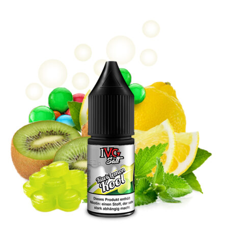 IVG Kiwi Lemon Kool Liquid Kiwi Zitronen Kühle Geschmack Bild der Flasche, Kiwis, Zitronen und Bonbons 20 mg Nikotinsalz Dampfen