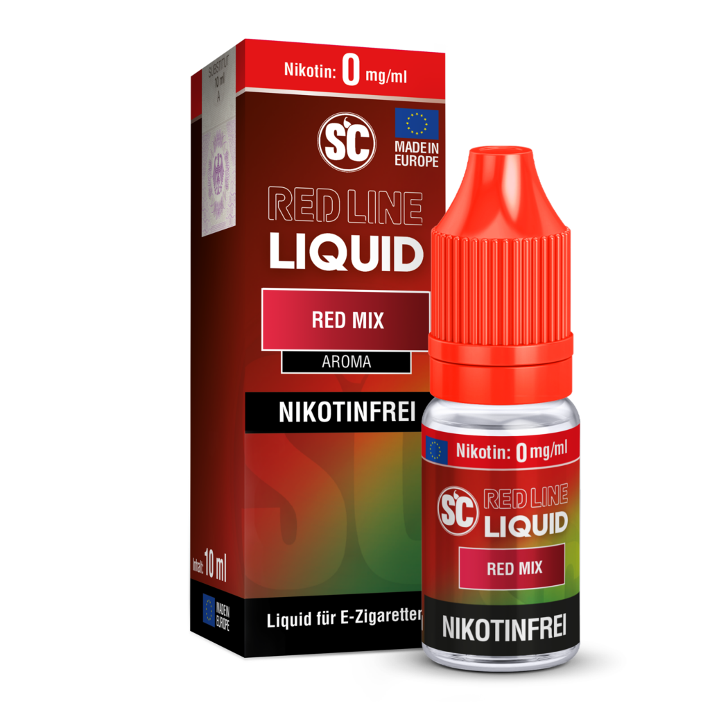 SC Red Line Red Mix Liquid nikotinfrei; Bild der Flasche und Verpackung