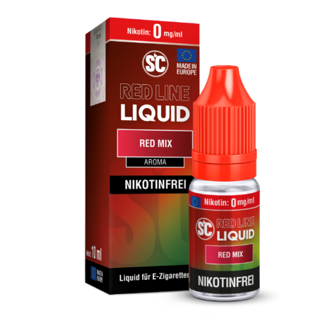 SC Red Line Red Mix Liquid nikotinfrei; Bild der Flasche und Verpackung