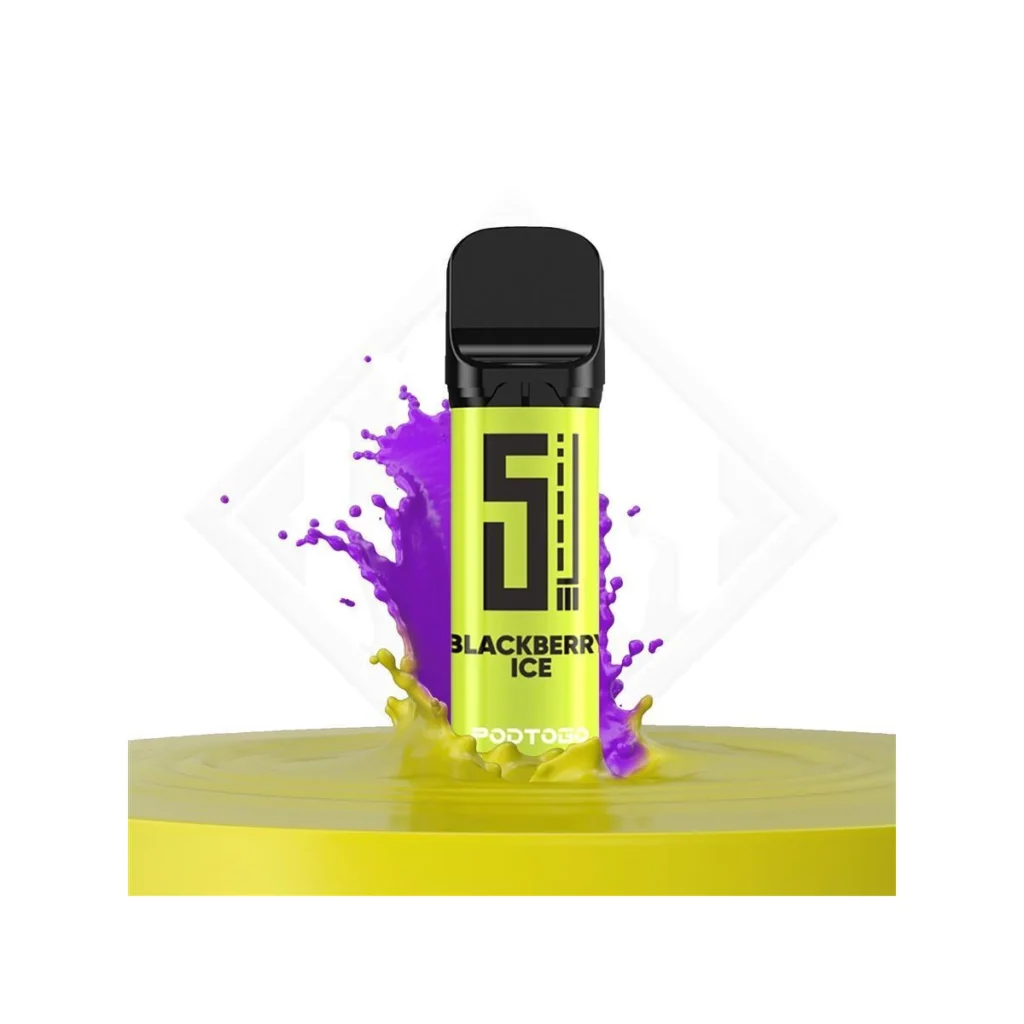 5EL Podtogo Pods Blackberry Ice; Geschmack Brombeeren mit Frische; Bild vom Pod