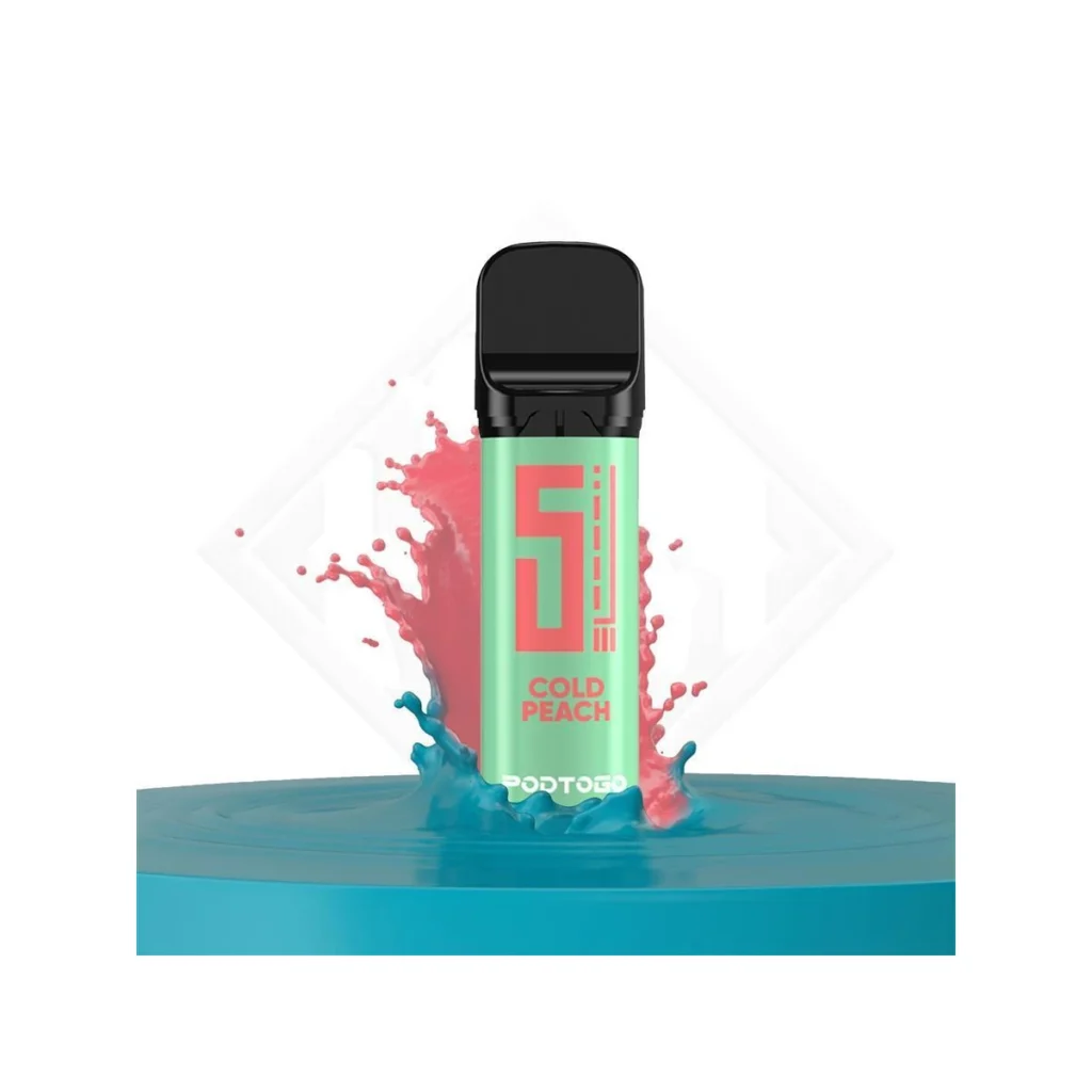5EL Podtogo Pods Cold Peach; Geschmack Eisgekühlter Pfirsich; Bild vom Pod