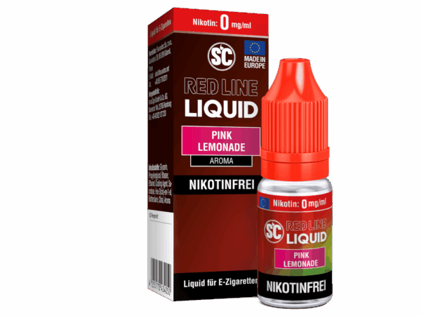 SC Red Line Pink Lemonade Liquid; Bild der Flasche und Verpackung; Geschmack Beeren Limonade