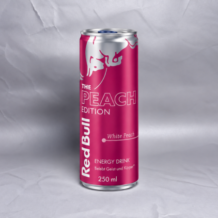 Red Bull Peach Edition White Peach 250ml; Bild der Dose