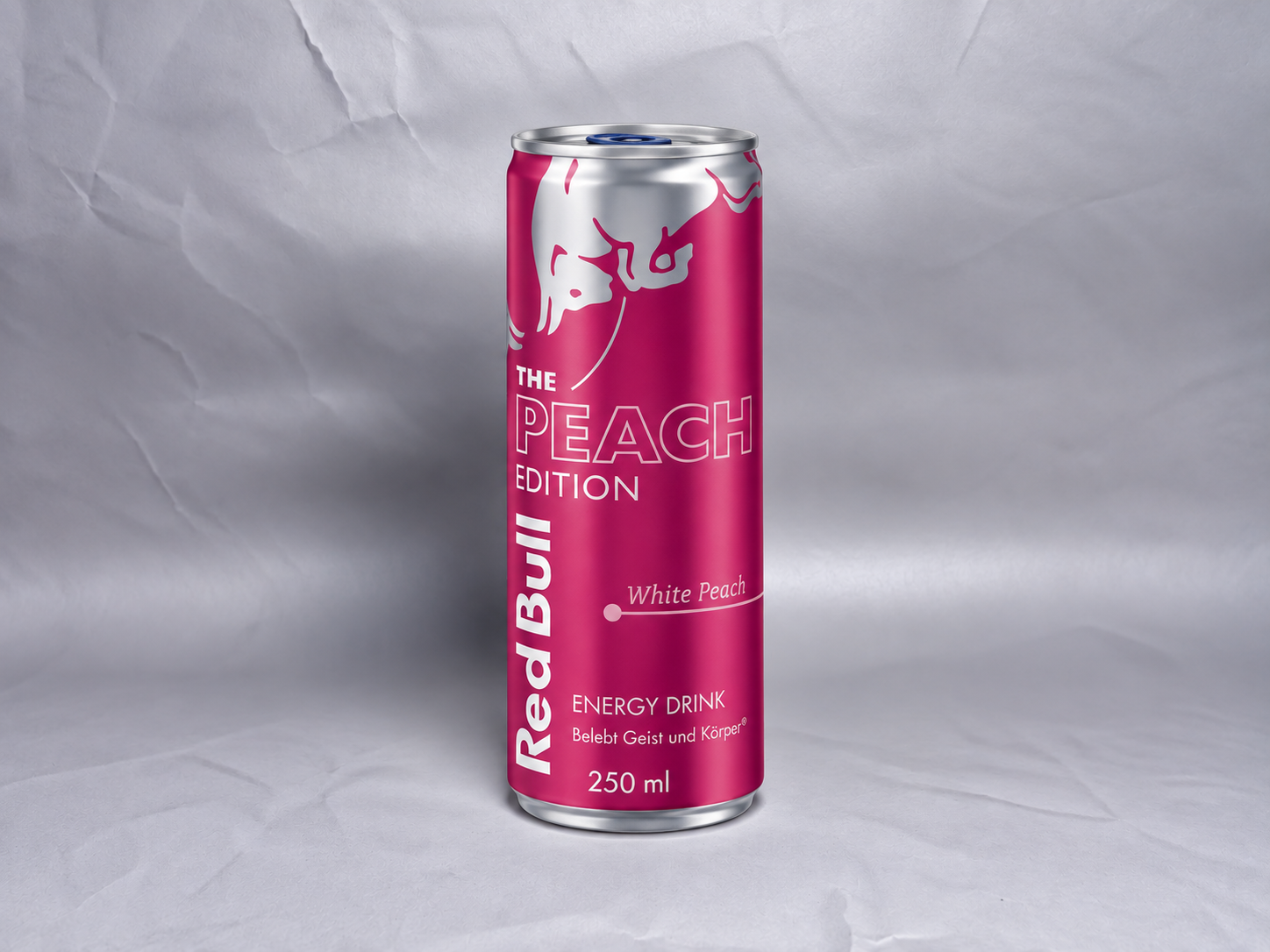 Red Bull Peach Edition White Peach 250ml; Bild der Dose