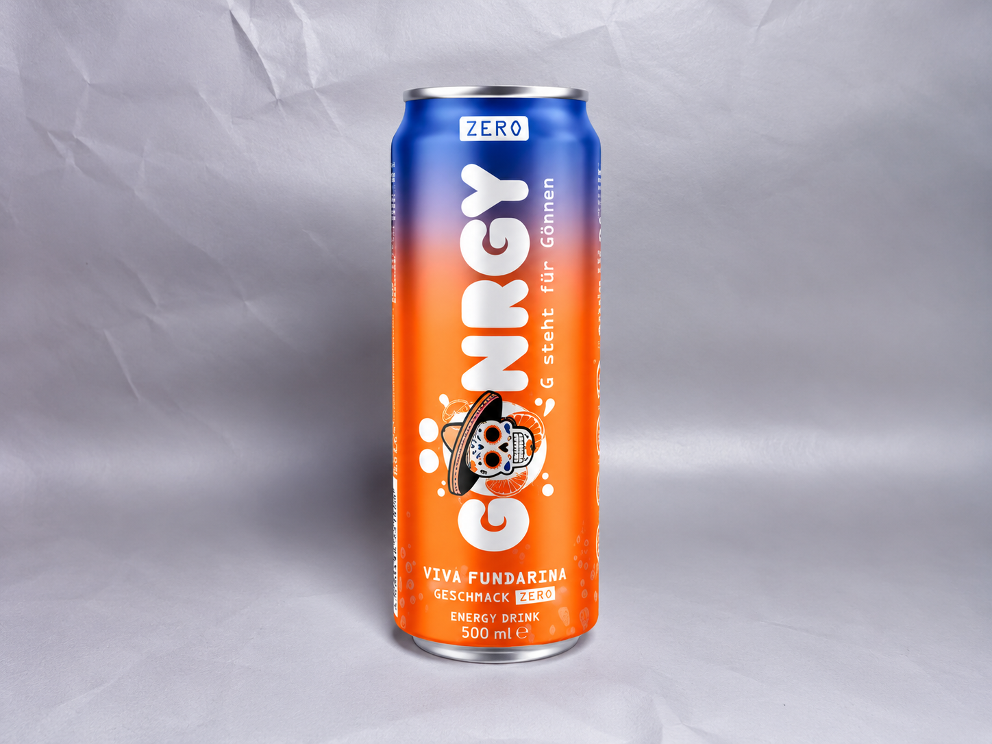 Gönrgy Viva Fundarina Zero Energy Drink 500ml; Bild der Dose